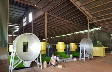 Chiny straw bales pellet line, complete pellet production line project with 1T/H~5T/H capacity dostawca
